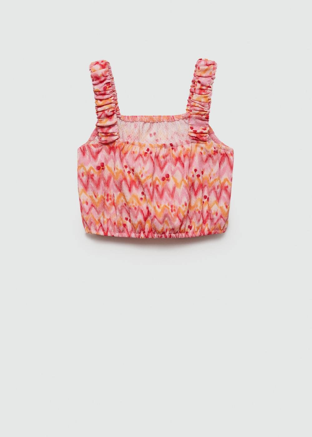 Mango Gemustertes Crop-Top Super Rabatt