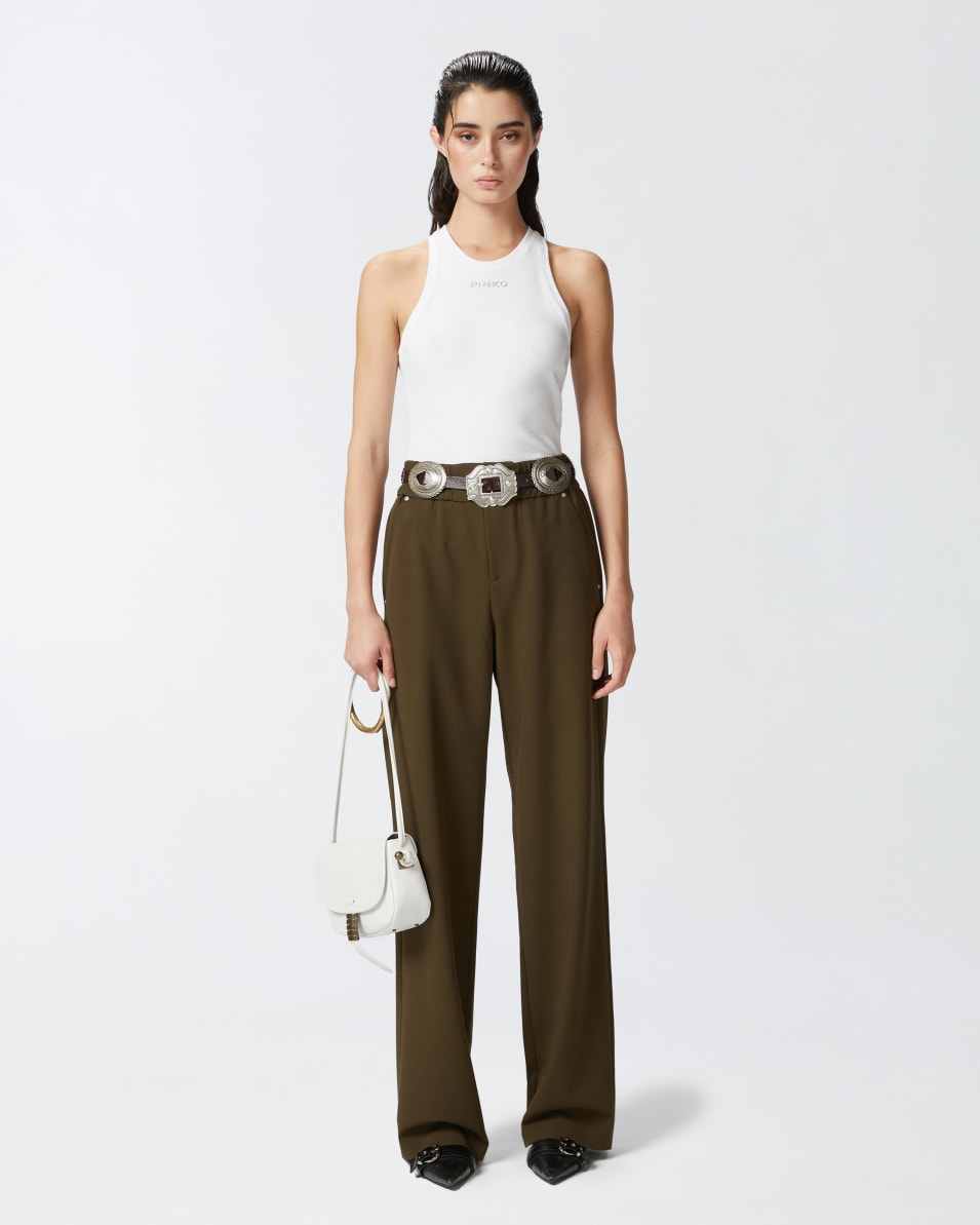 Pinko Hose aus Crêpe mit gekräuseltem Bund Top Angebot