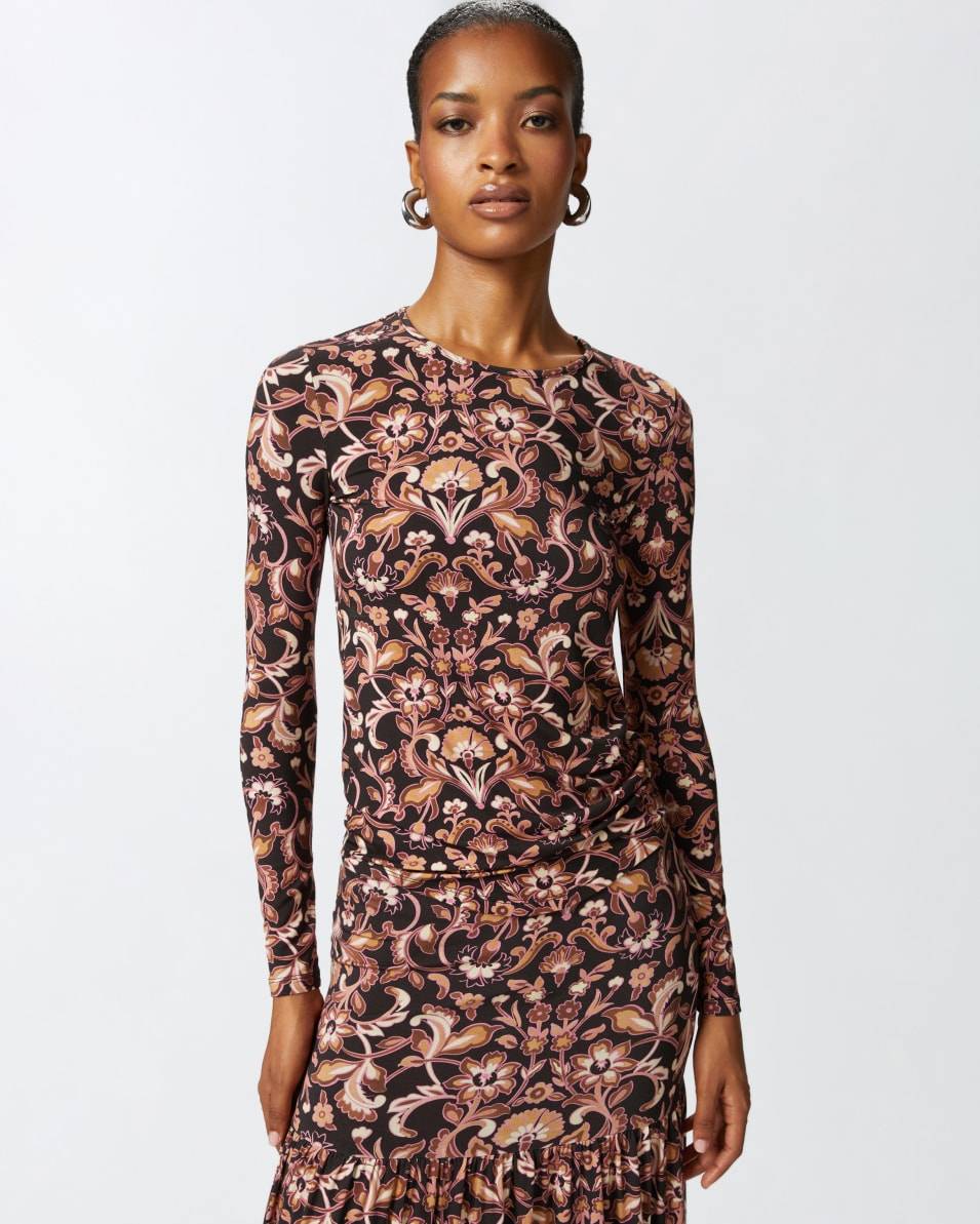 Pinko Langarm-Shirt mit Blumenprint Bestseller