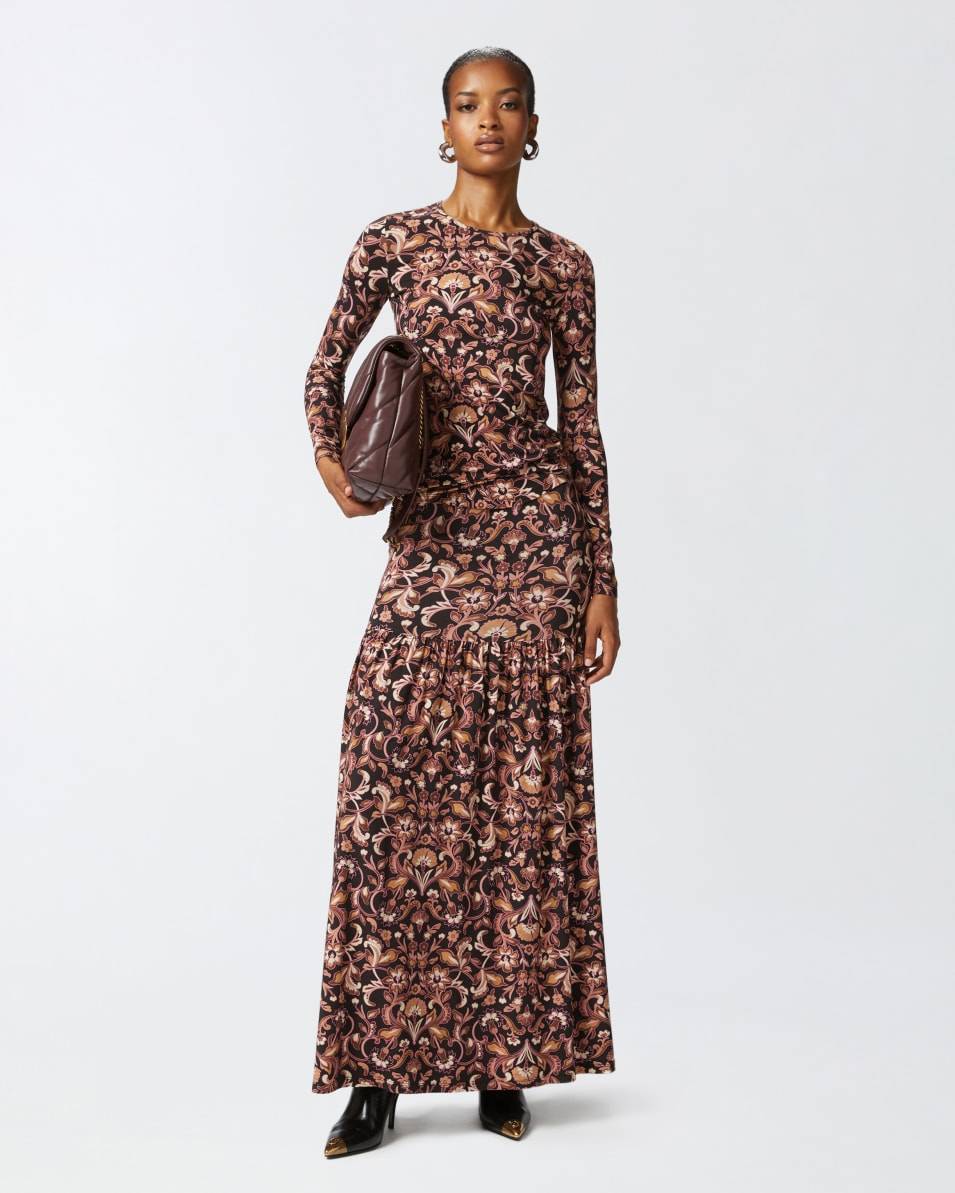 Pinko Langarm-Shirt mit Blumenprint Bestseller