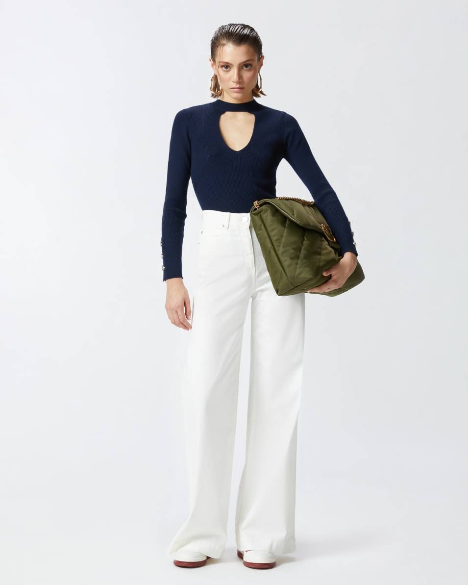 Pinko Wide-Leg-Hose aus gefärbtem Twill Letzte 2 Tage