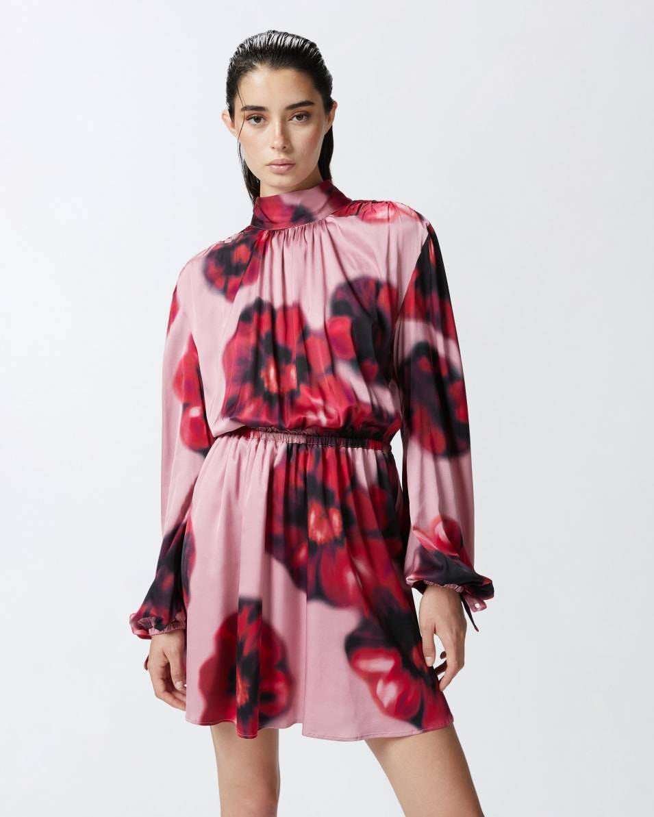 Pinko Rückenfreies Minikleid mit Blumenprint Bis zu 65% Rabatt