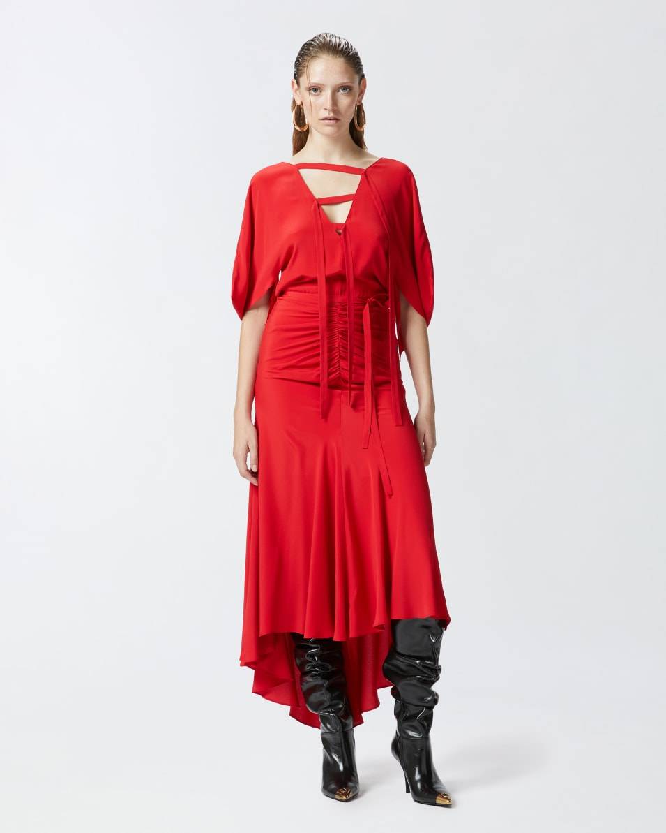 Pinko Langes Crêpe-Kleid aus Seidenmix Nur noch ein Tag übrig