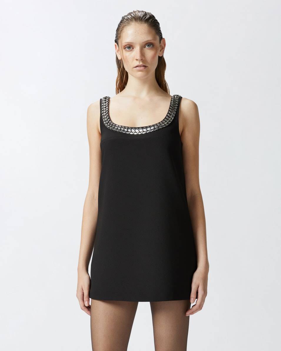 Pinko Mini-Camisole-Kleid mit glänzender Stickerei Großer Ausverkauf