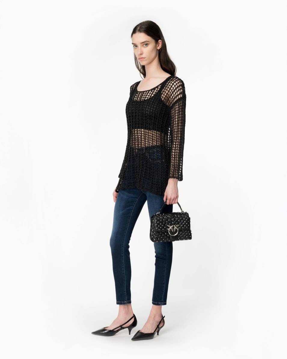 Pinko Skinny Jeans Stretch-Denim mit Stickerei auf der Rückseite Saisonale Angebote