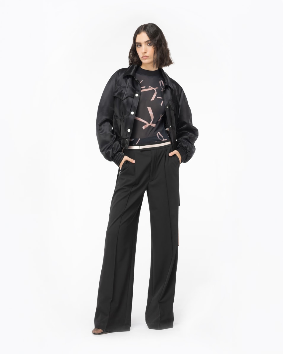 Pinko Oberteil mit Schleifchen-Print Reimagine PINKO by Patrick McDowell Tiefpreis