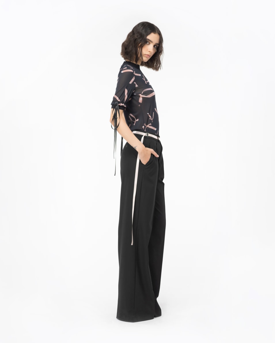Pinko Oberteil mit Schleifchen-Print Reimagine PINKO by Patrick McDowell Tiefpreis