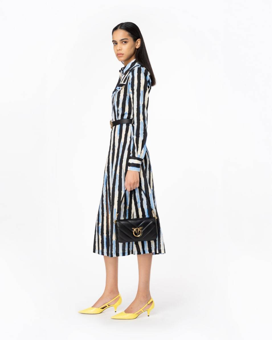 Pinko Hemdblusenkleid Pinselstrich Neueste Stile