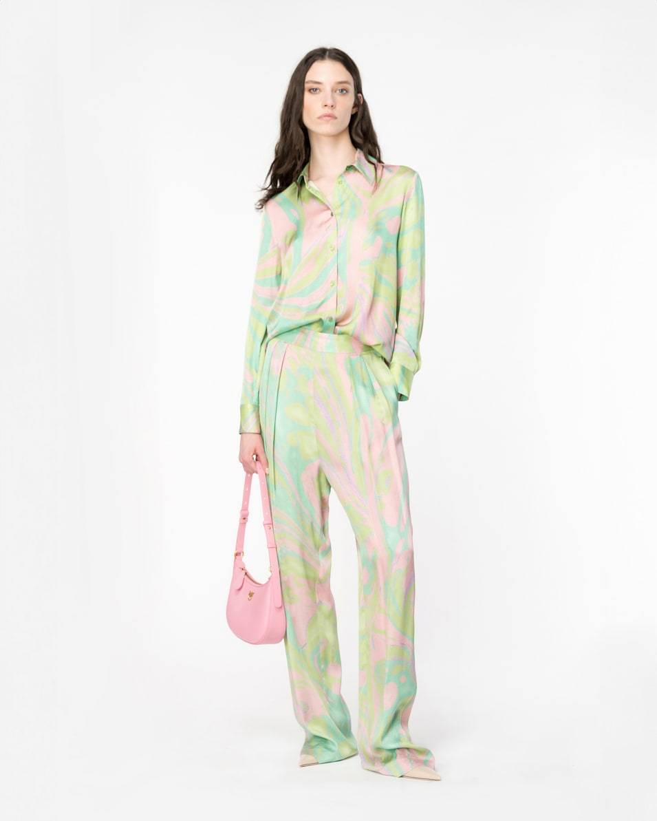 Pinko Satinhose Splash-Print Clearance-Verkauf