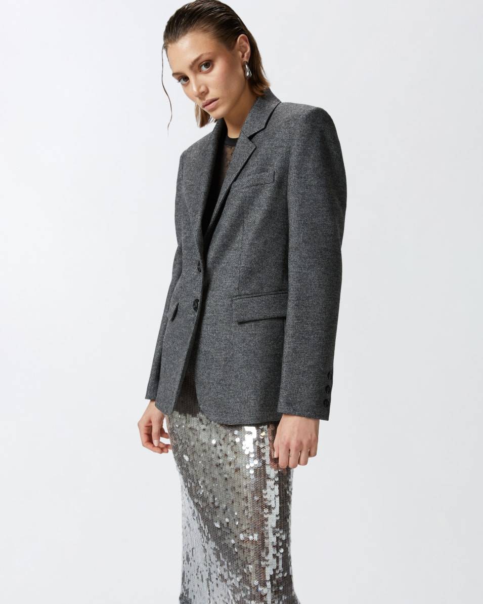 Pinko Blazer aus Flanell schwarz-weiß meliert Große Rabatte