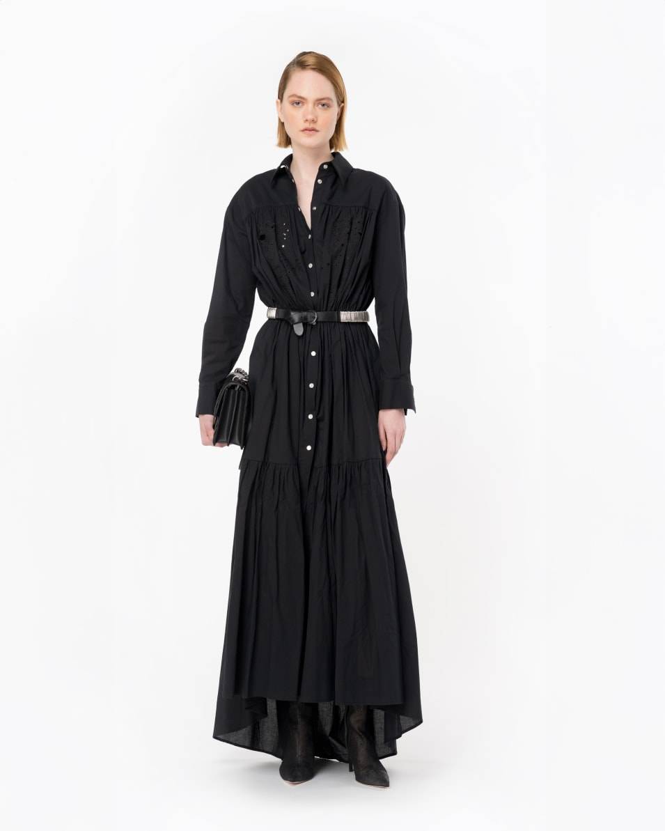 Pinko Hemdblusenkleid mit Lochspitze im Rodeo-Stil Super Sparpreis
