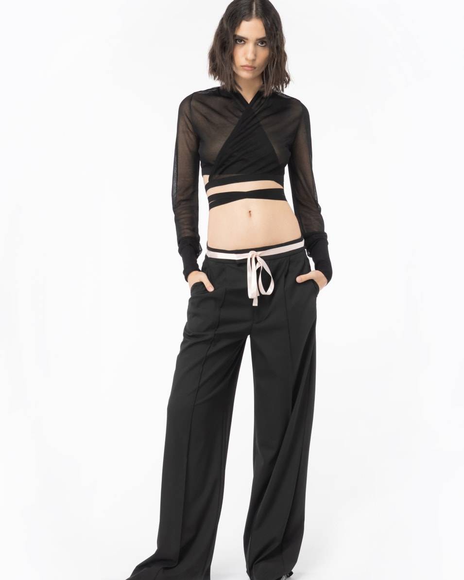 Pinko Kurzer Cardigan in Schleieroptik Reimagine PINKO by Patrick McDowell Letzte 2 Tage