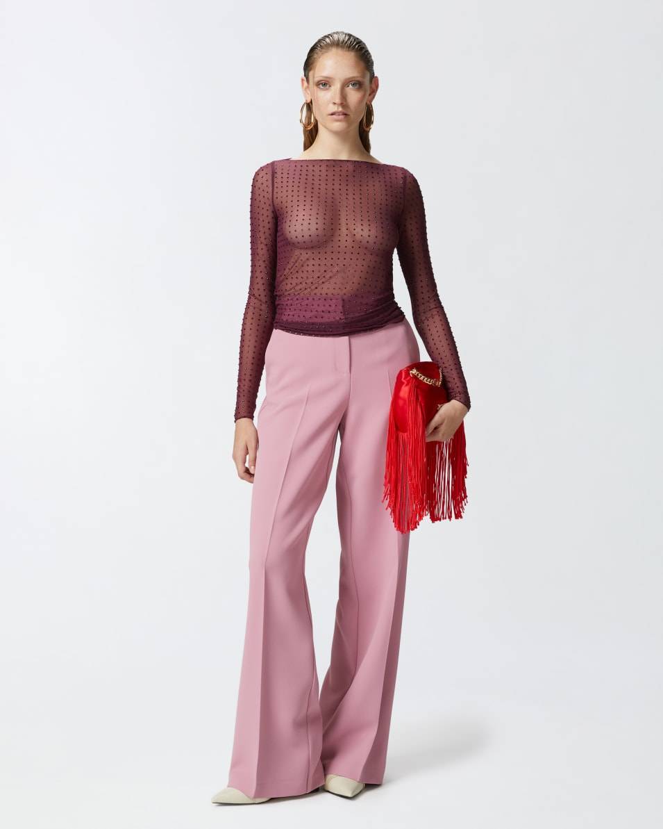 Pinko Elegante Palazzo-Hose aus Crêpe Zeitlich begrenztes Angebot