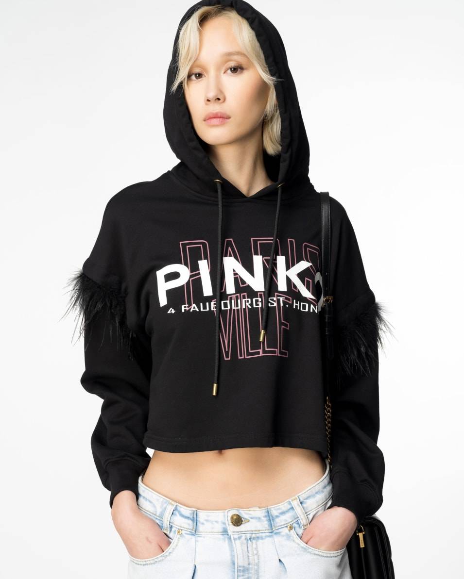 Pinko Sweatshirt PINKO Cities mit Federn Kauf eins, bekomm eins gratis