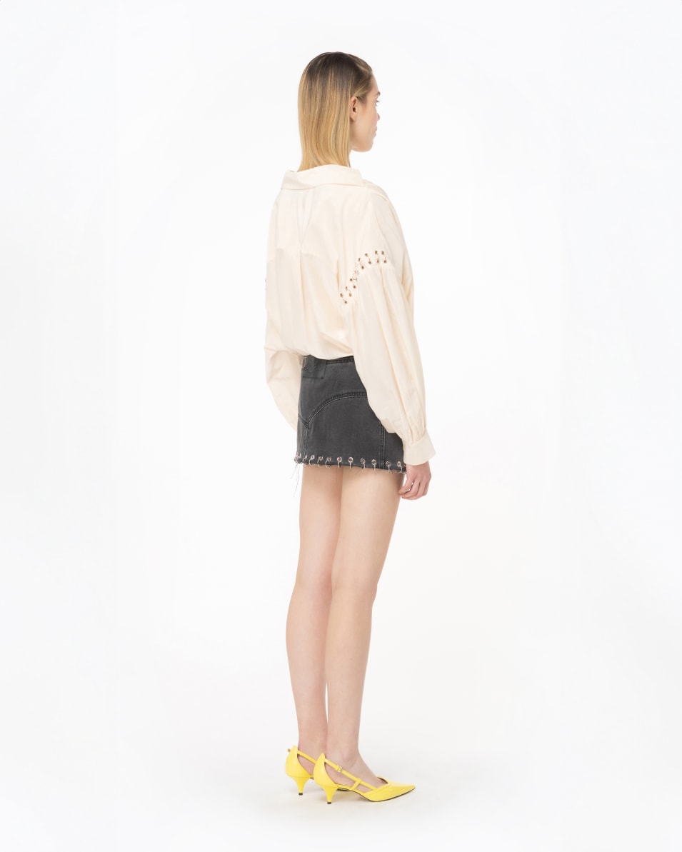 Pinko Voile-Bluse mit Piercings Sonderangebote