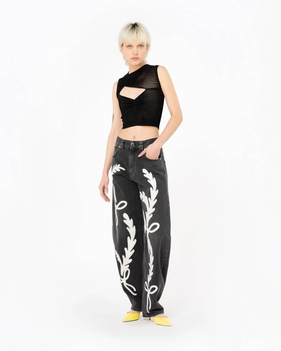 Pinko Crop-Top Netzgewebe Sonderangebot