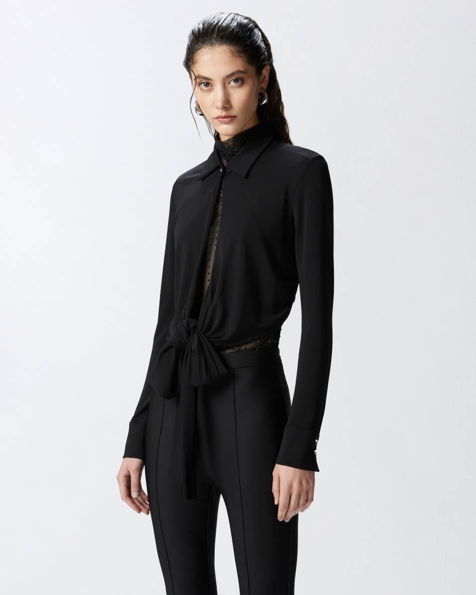 Pinko Kurze Bluse mit Kragen Kostenlose Rückgabe