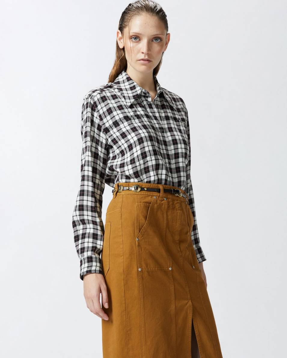 Pinko Klassische Hemdbluse mit Karomuster Zeitbegrenzte Promotion