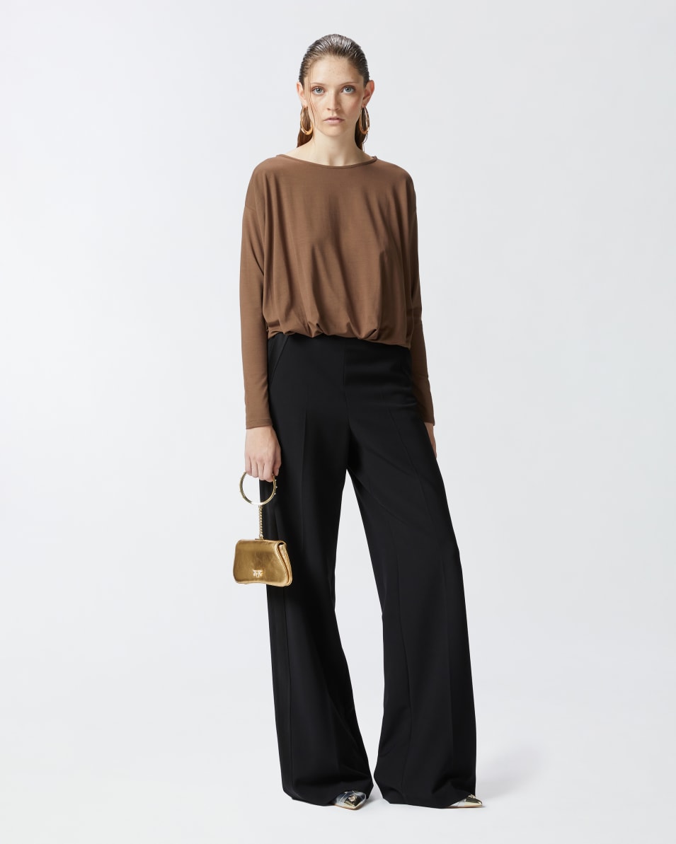 Pinko Pullover aus fließendem Jersey mit Drapierung Nur für heute