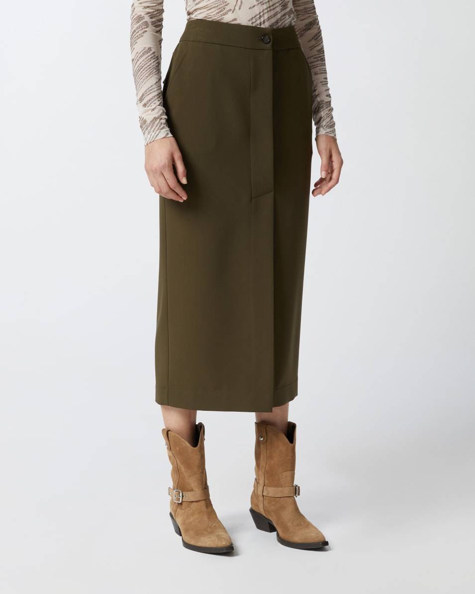 Pinko Langer Utility-Rock aus fließendem Stoff Sonderangebot der Fabrik