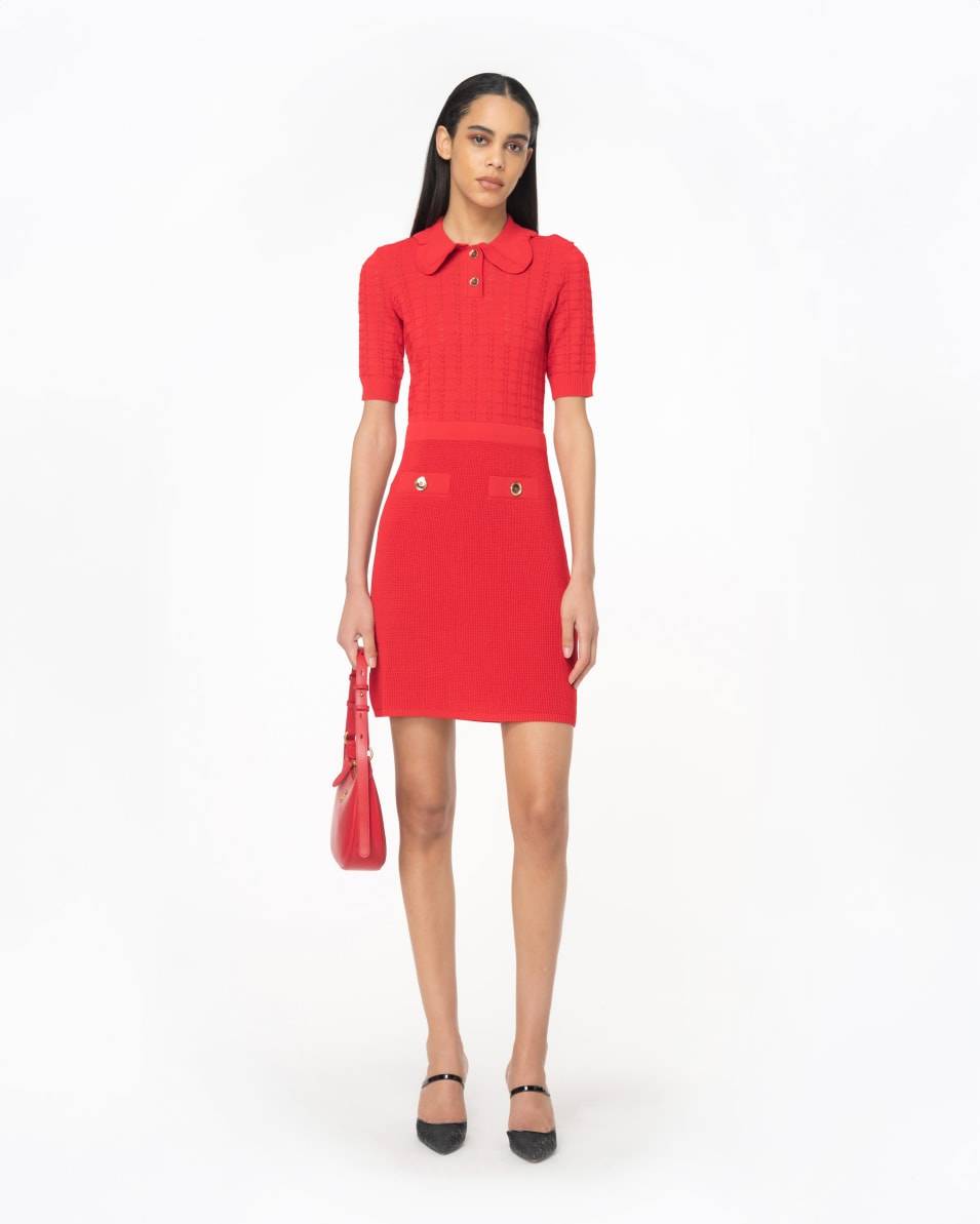 Pinko Minikleid aus Strick mit Fächermuster Angebote