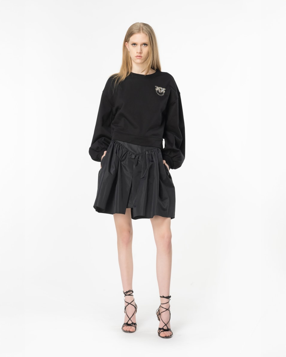 Pinko Boxy-Sweatshirt Love-Birds-Stickerei Günstiger Verkauf