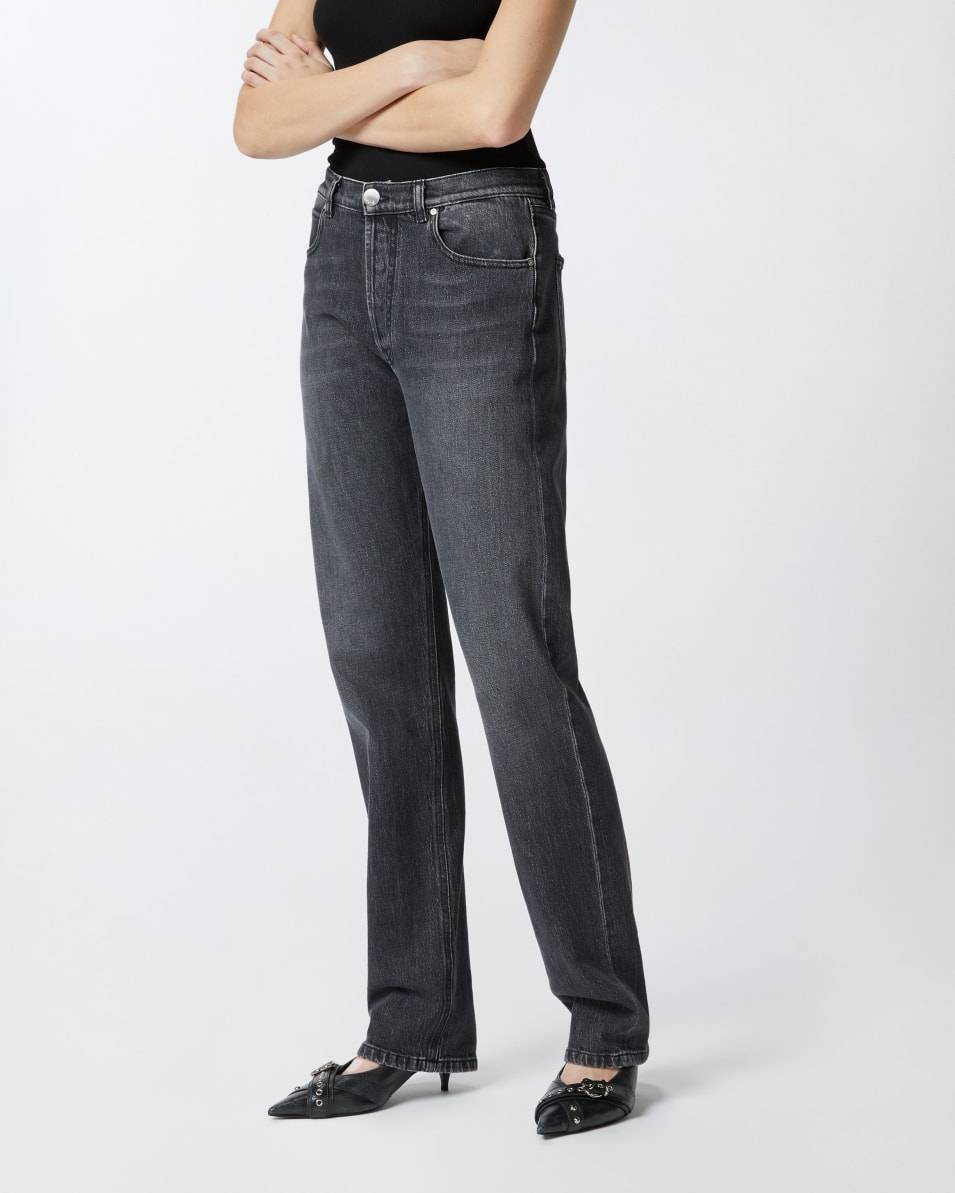 Pinko Gerade Jeans aus dunkelgrauem Denim Exklusive Angebote