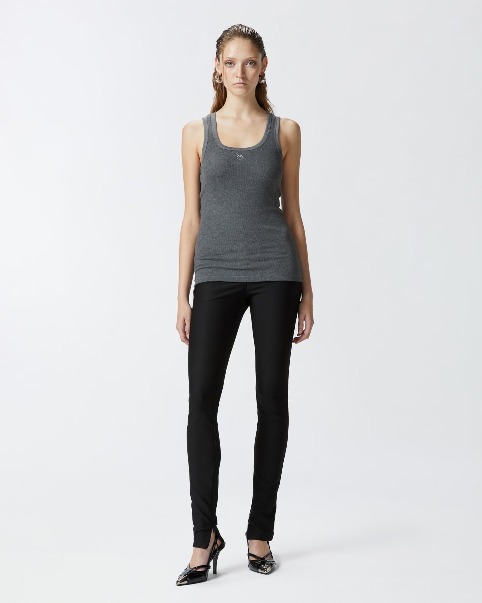 Pinko Geripptes Tanktop mit Logo Große Rabatte