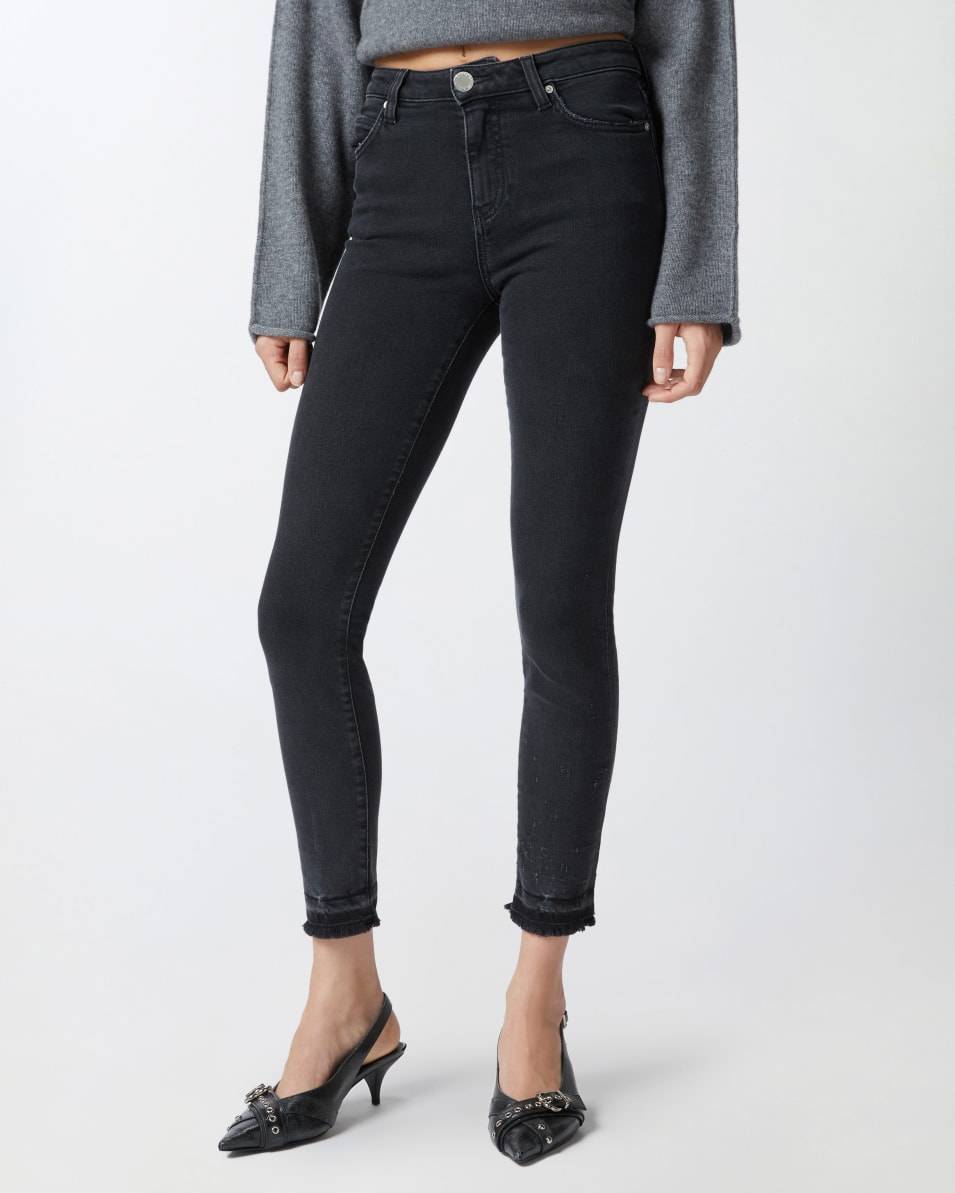 Pinko Enge Skinny-Jeans aus schwarzem Denim Sonderangebote