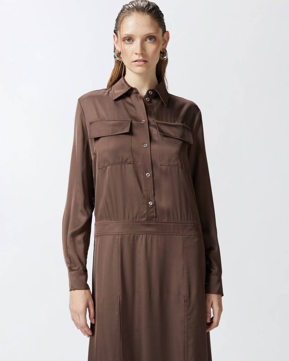 Pinko Langes Kleid aus Satin Blitzangebot
