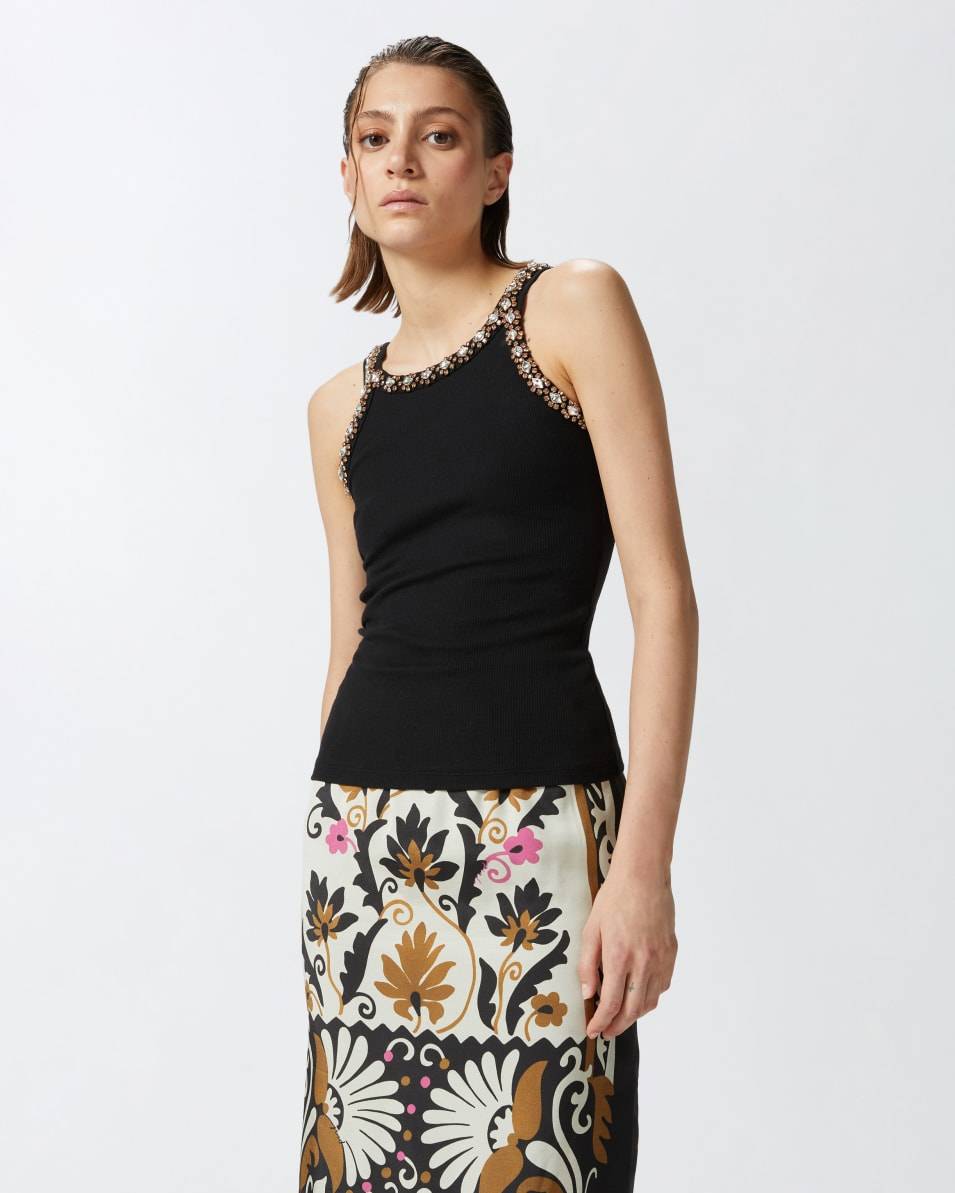 Pinko Tanktop mit glänzender Stickerei 50% Rabatt für begrenzte Zeit