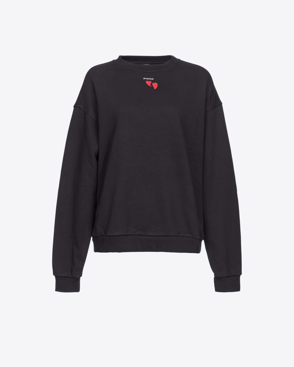 Pinko Sweatshirt mit Herzstickerei Versandkostenfrei