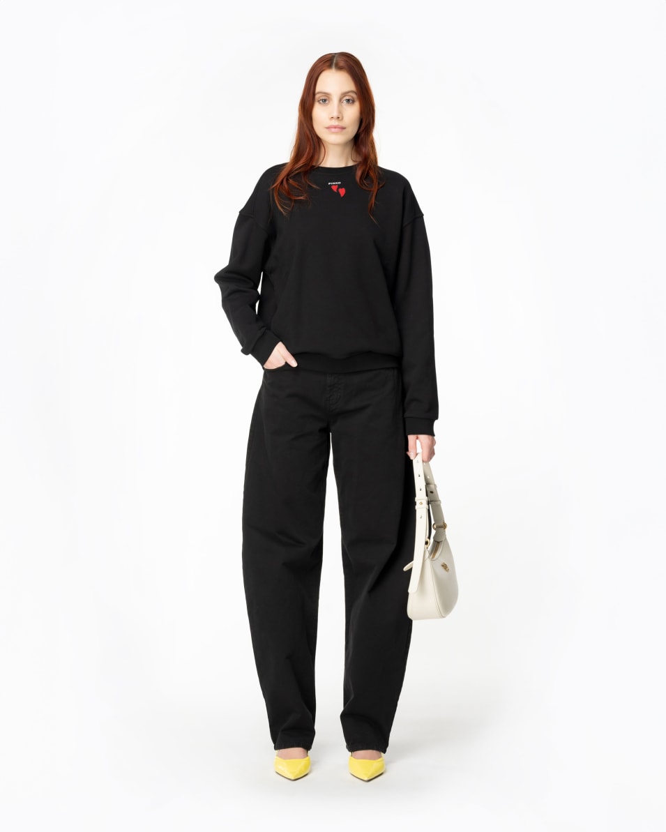 Pinko Sweatshirt mit Herzstickerei Versandkostenfrei