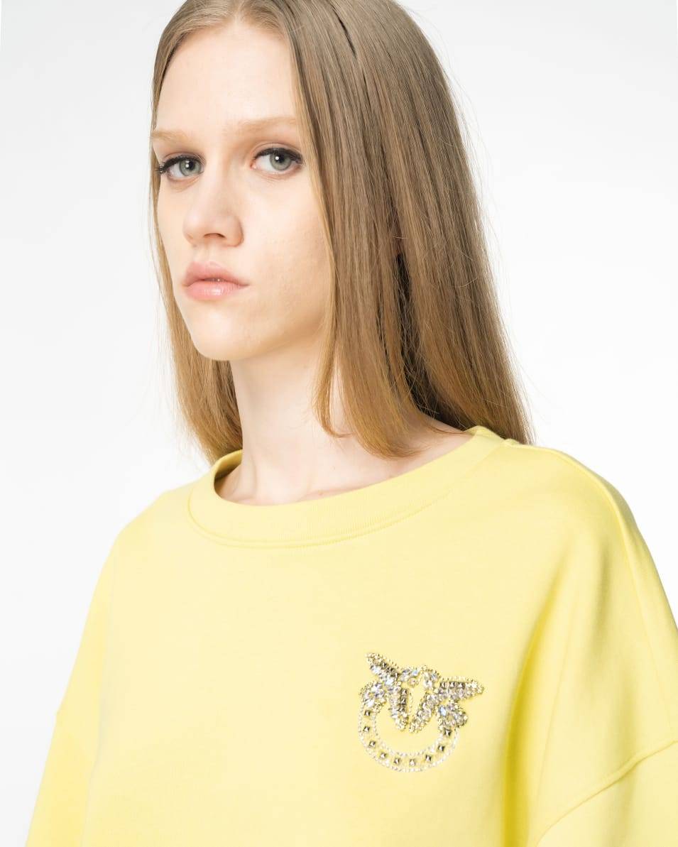 Pinko Boxy-Sweatshirt Love-Birds-Stickerei Begrenztes Angebot