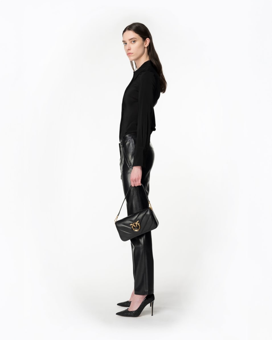 Pinko Hose in geknitterter Lederoptik Cyber Monday