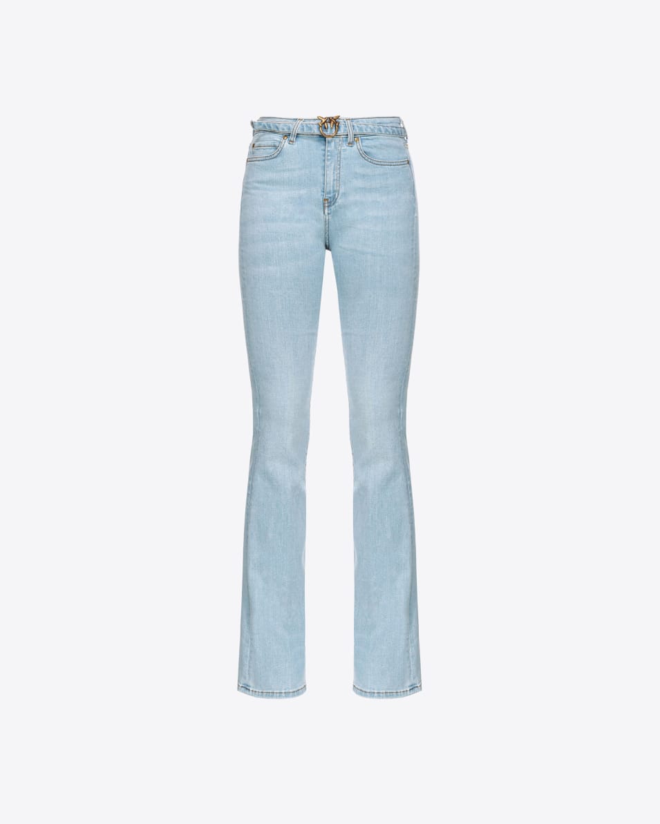 Pinko Schlagjeans Denim Baby Blue Osterangebot