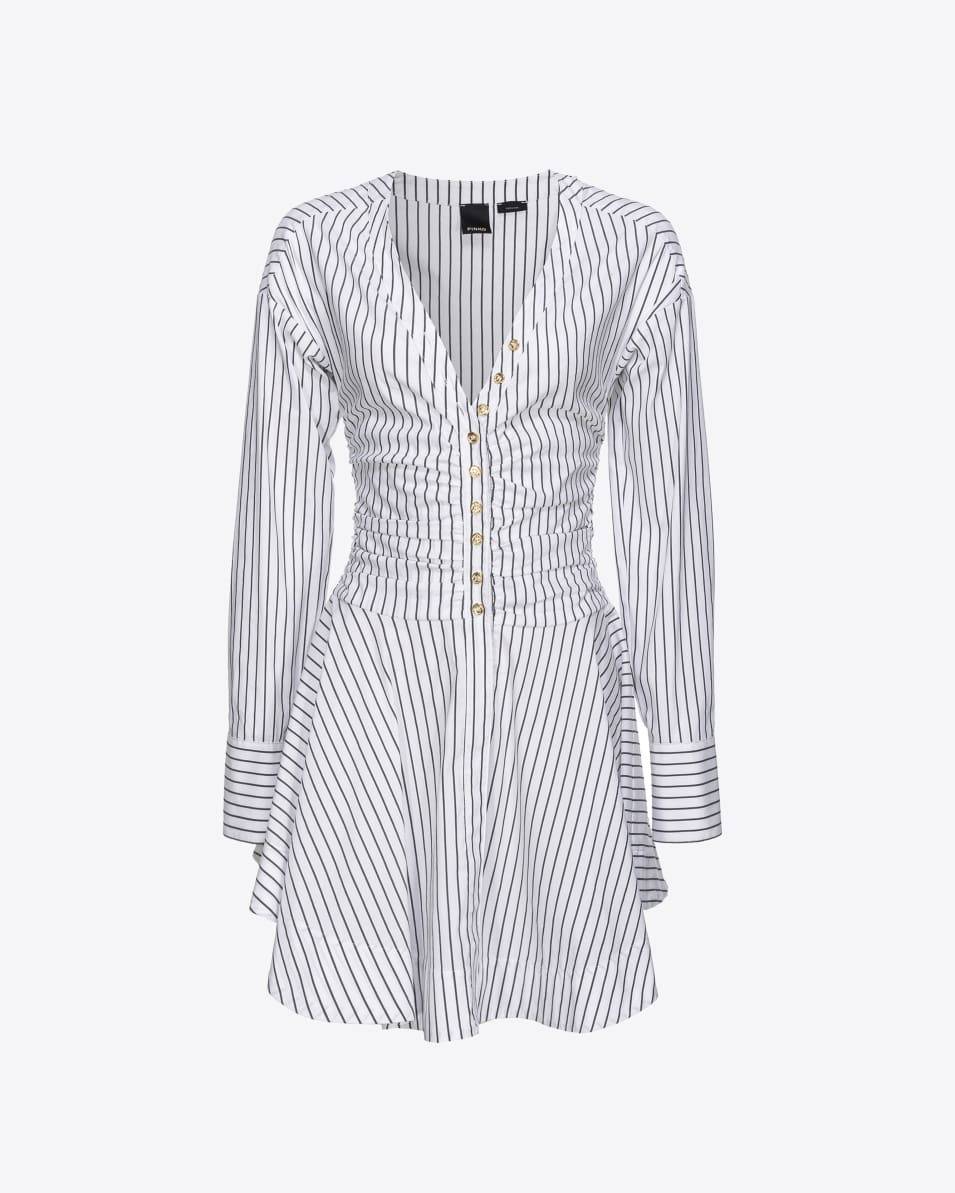 Pinko Hemdblusenkleid mit Längsstreifen Jubiläumsangebot
