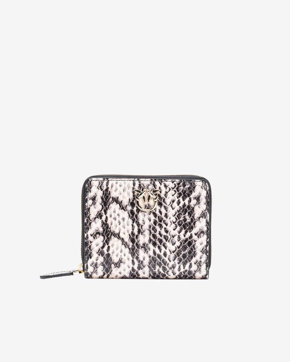 Pinko Quadratische Geldbörse mit zweifarbiger Python-Prägung PINKO Galleria Super Sparpreis