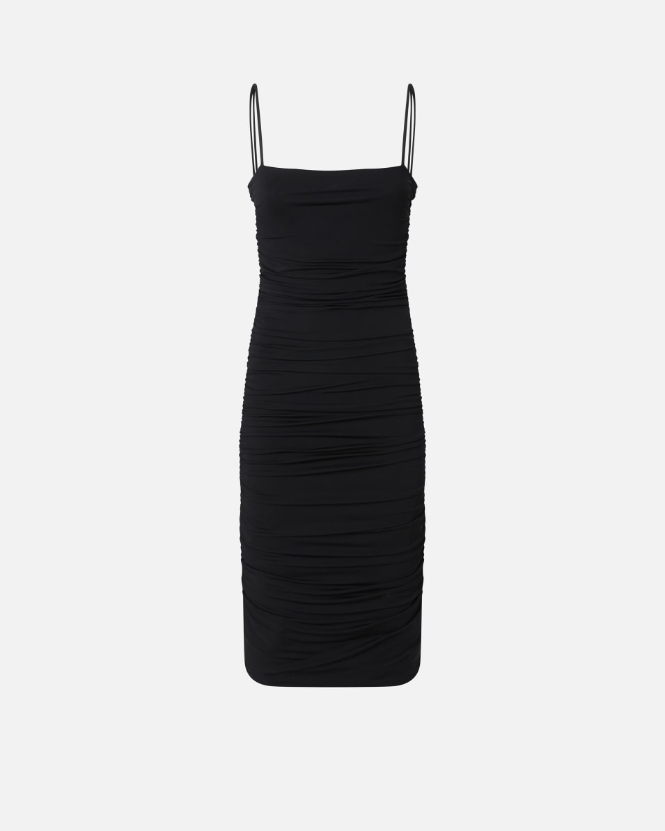 Pinko Gerafftes, eng anliegendes Midikleid aus technischem Gewebe Sonderangebot der Fabrik