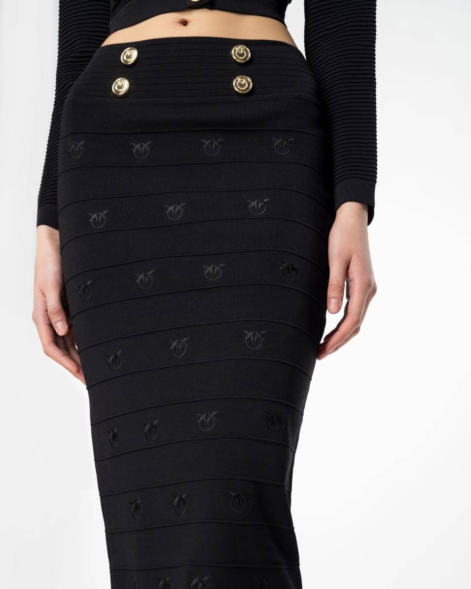 Pinko Longuette-Rock Love Birds-Jacquard Fabrik Onlineshop