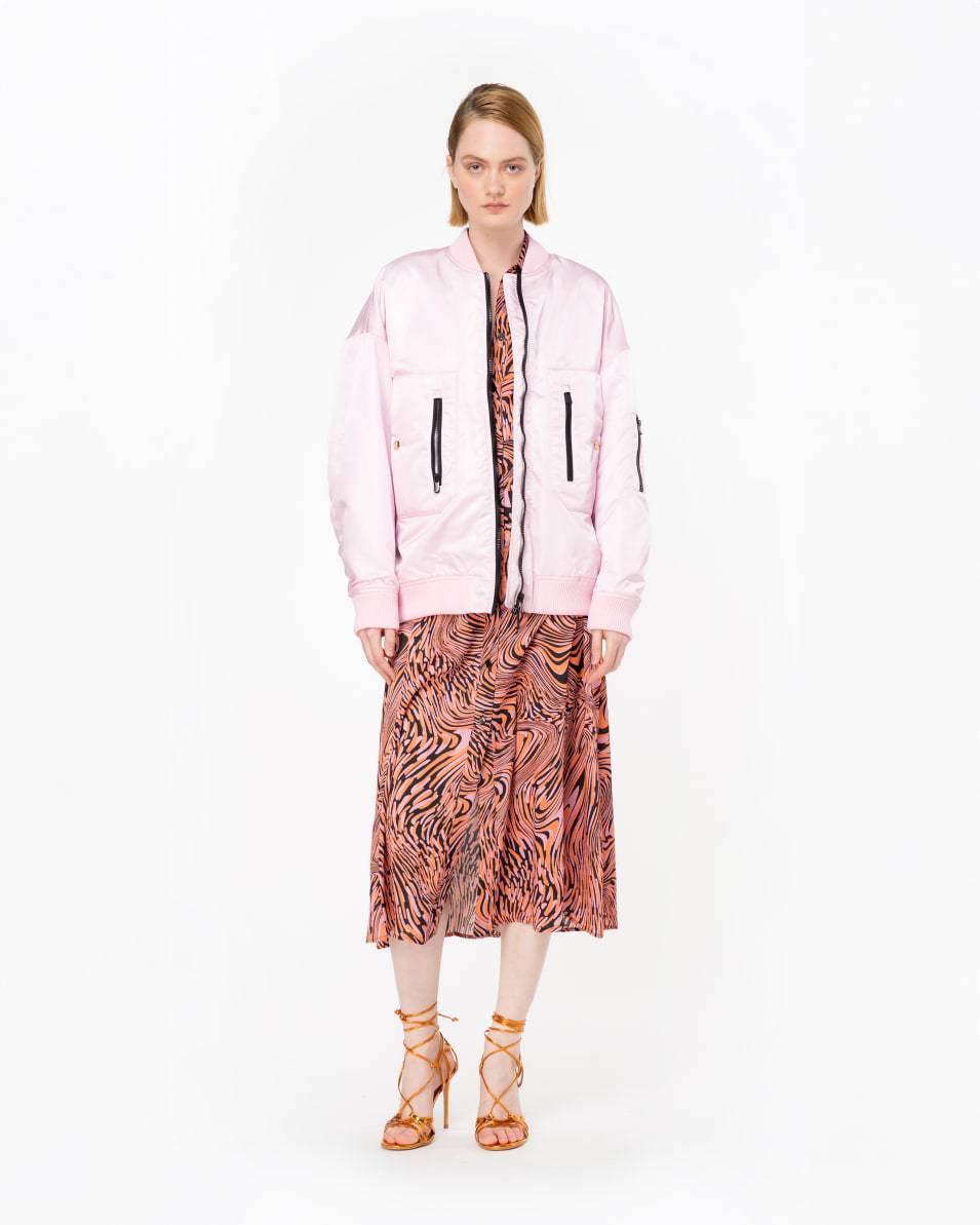 Pinko Hemdblusenkleid verzerrter Print Flash Sale