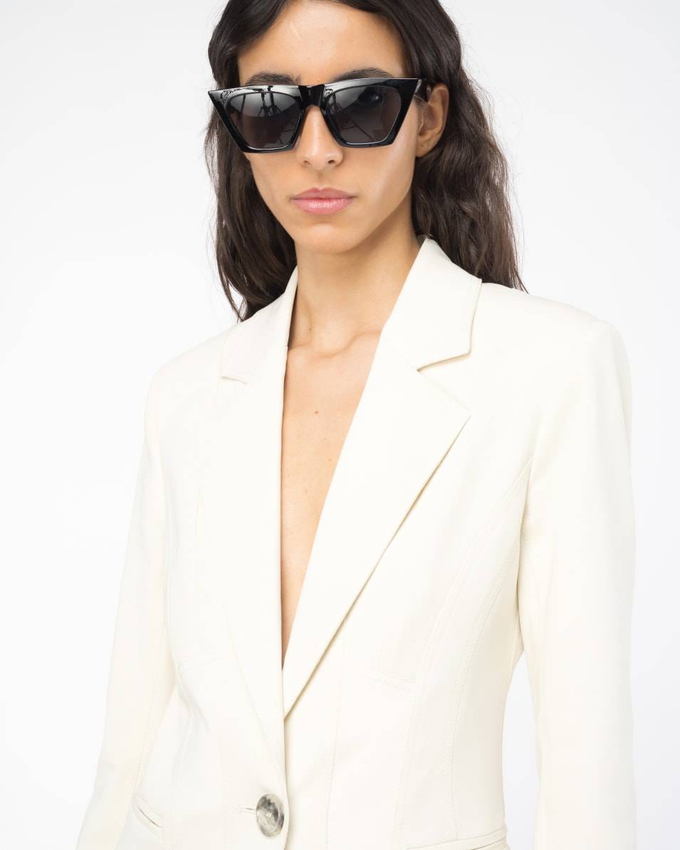 Pinko Einreihiger Blazer aus zwei Materialien Cyber Monday