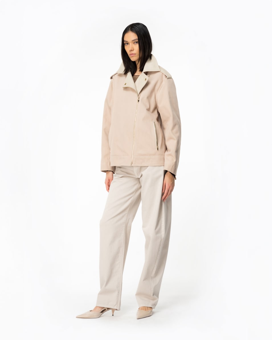 Pinko Bikerjacke aus Baumwolle und Leder Muttertagsangebot