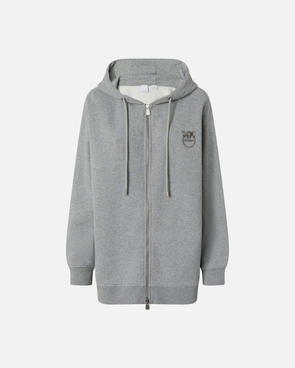 Pinko Sweatshirt mit Reißverschluss und Kapuze mit Logostickerei Letzte 2 Tage