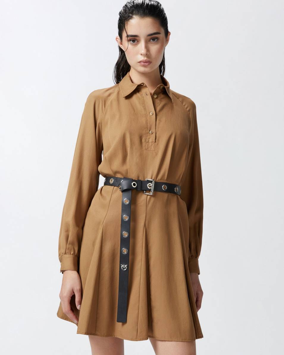 Pinko Hemdblusenkleid mit weicher Textur Discount Store für neue Produkte