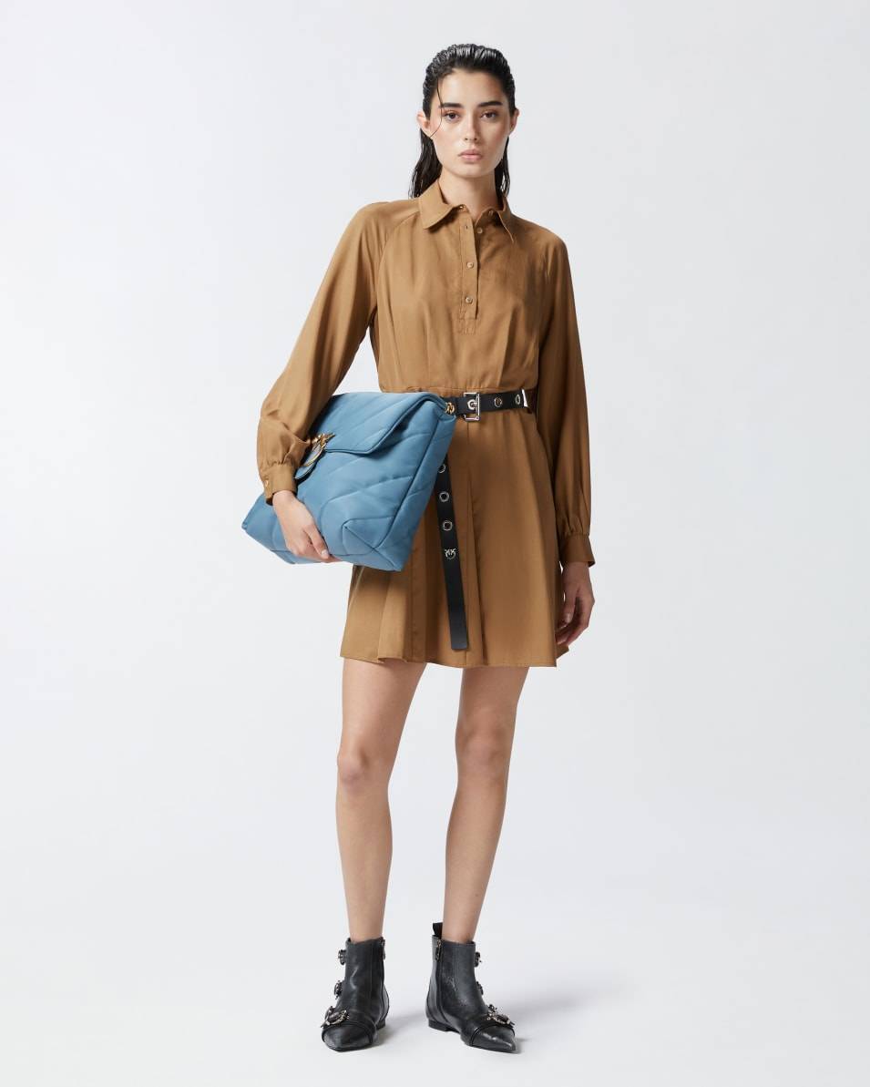 Pinko Hemdblusenkleid mit weicher Textur Discount Store für neue Produkte
