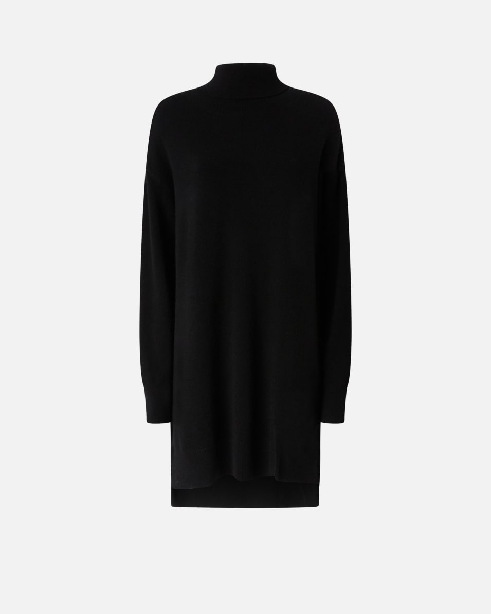 Pinko Rollkragen-Strickkleid aus Kaschmirmischung mit Frontschlitz Nur noch ein Tag übrig