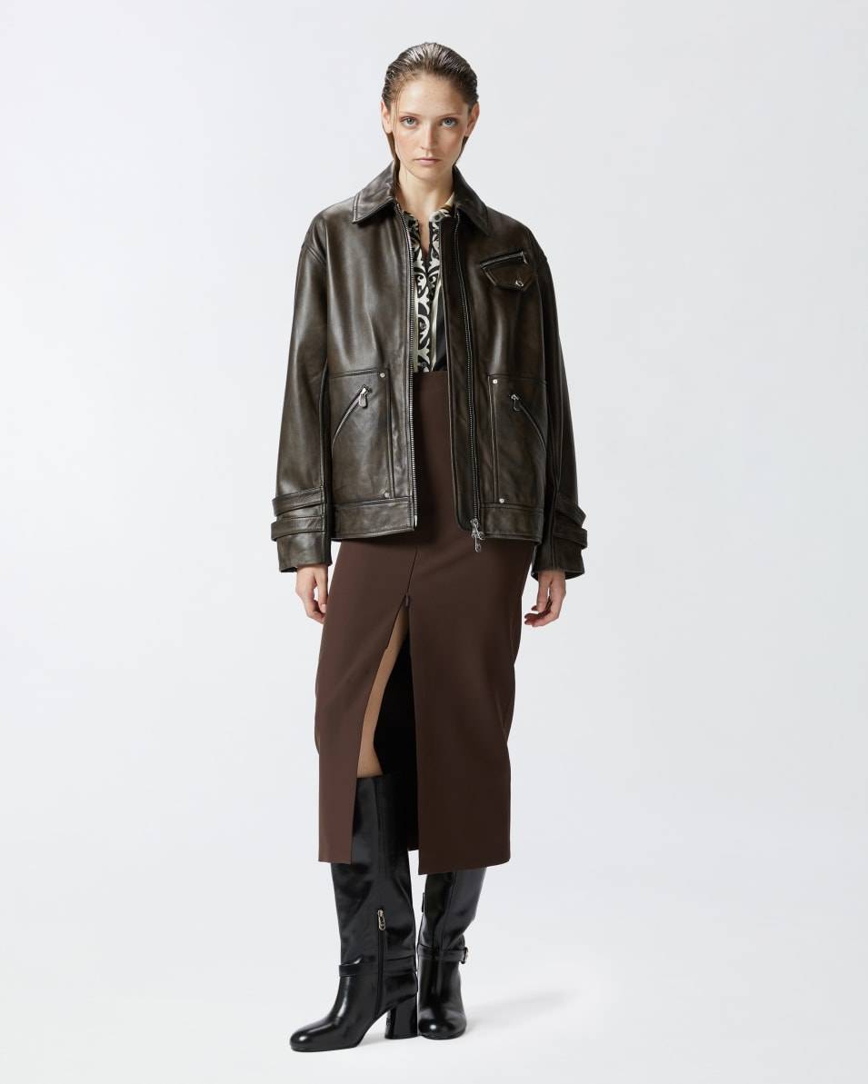 Pinko Blouson aus Leder in Used-Optik Super Rabatt