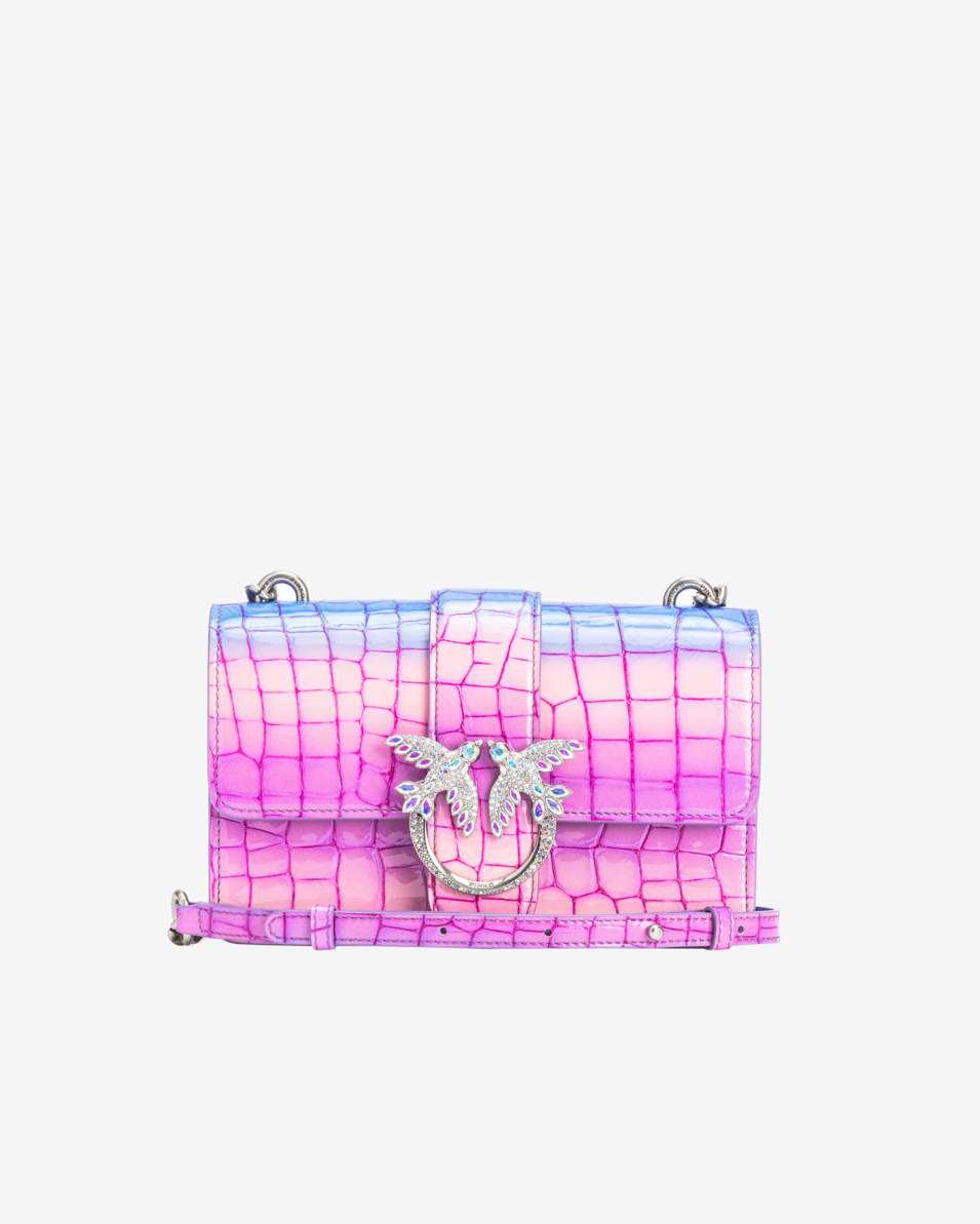 Pinko Mini Love Bag One Kroko glänzend Farbverlauf PINKO Galleria Auslauf