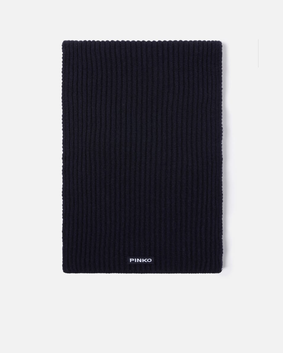 Pinko Rippstrick-Schal aus Woll-Kaschmir-Mix Sonderangebot
